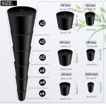 Black Rubber Stoppers, 18 Pack - Versatile Sealing Plugs
