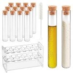 12-Pack 30ml Glass Test Tubes with Corks