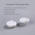 100 Pack PTFE Syringe Lab Filters 0.45μm 13mm