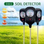 3-in-1 Soil Tester for Moisture, pH, Nutrients