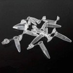 50 Pack Clear Plastic Centrifuge Tubes Vials