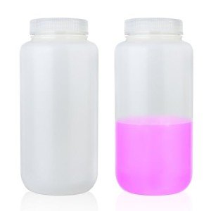 Labvida 1000ml Wide Mouth Plastic Reagent Bottles (2pcs)