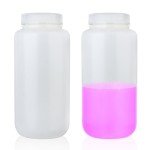 Labvida 1000ml Wide Mouth Plastic Reagent Bottles (2pcs)