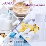 Labvida 1000ml Wide Mouth Plastic Reagent Bottles (2pcs)