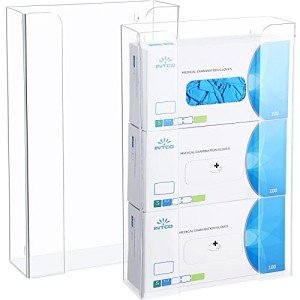 Acrylic Wall-Mount Glove and Mask Holder (2 Pcs)