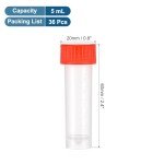 Patikil 5mL Plastic Cryogenic Vials, 36 Pack