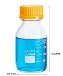Borosilicate Glass Media Storage Bottles, 250ml