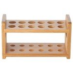 Bamboo Test Tube Holder Rack for 12 Tubes