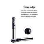 5PCS Ball Nose Carbide End Mill Set