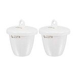 Porcelain Crucible Cup Set with Lid - 25ml