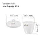 Porcelain Crucible Cup Set with Lid - 25ml