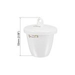 Porcelain Crucible Cup Set with Lid - 25ml
