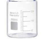 3-Pack 250 mL Wide Mouth Borosilicate Lab Bottles