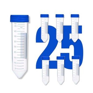 50mL Conical Centrifuge Tubes with Caps - 25 Pack