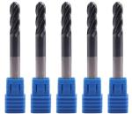 High Performance 5pcs Solid Carbide Ball Nose Mills