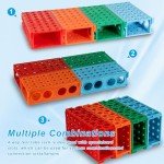 Colorful 4-Way Tube Rack for Lab Use