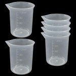 Waziaqoc 6 Pack 100ml Plastic Graduated Beakers