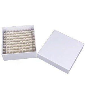 Water-Resistant Cardboard Freezer Box for Cryovials
