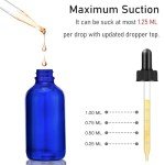 Blue Dropper Bottles, 4oz Tincture Set - 2-Pack