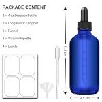 Blue Dropper Bottles, 4oz Tincture Set - 2-Pack