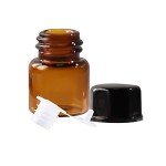 50 Pack 1ml Mini Amber Glass Bottles Set