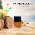 50 Pack 1ml Mini Amber Glass Bottles Set