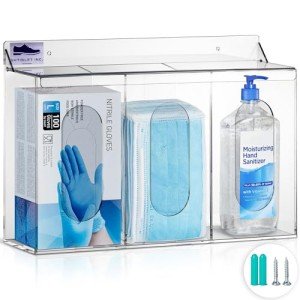 Acrylic Wall-Mounted Organizer for Gloves and Masks