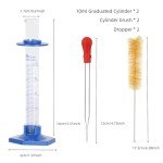 10ml Graduated Cylinder Set with Protective Collars