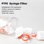 Sterile PTFE Syringe Filters, 25mm, 20 Pack