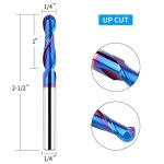 Carbide Ball Nose End Mill 1/4 Inch Shank