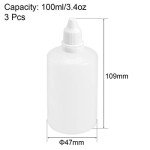 Plastic Dropper Bottles - 100ml, Squeezable, 3pcs