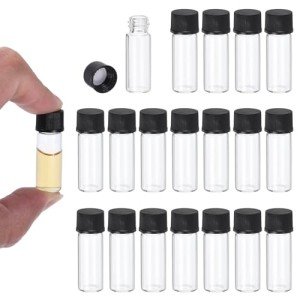 PATIKIL 2ml Clear Glass Sample Vials – 100 Pack