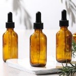 4 Pack 1 oz Leakproof Amber Dropper Bottles