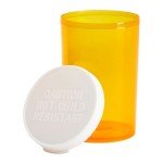50 Pack Orange Empty Pill Bottles with Caps