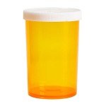 50 Pack Orange Empty Pill Bottles with Caps