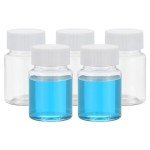 5-Pack 50ml PET Reagent Bottles with Screw Caps