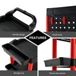 3-Tier Rolling Utility Cart for Mechanics & Detailers