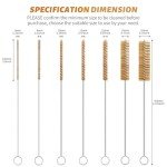 Brass Wire Brush Set for Tube Cleaning (7 Pieces)