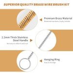Brass Wire Brush Set for Tube Cleaning (7 Pieces)