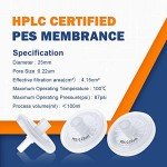 Pack of 20 Welded Syringe Filters, 25 mm 0.22 μm