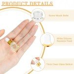 10 Mini Glass Dropper Bottles with Gold Caps