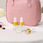 10 Mini Glass Dropper Bottles with Gold Caps