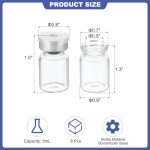 PATIKIL 5ml Lab Sample Vials with Caps - 8 Pack