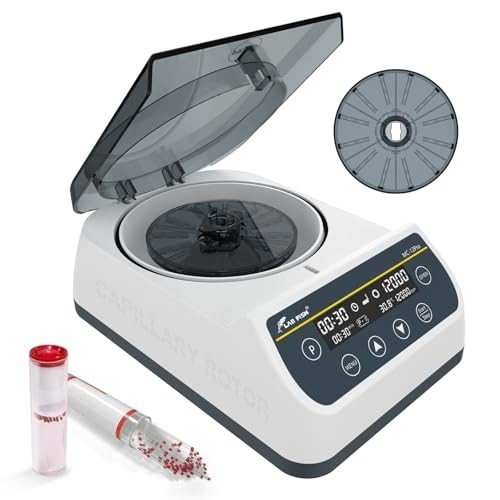 Lab Mini Centrifuge with LCD Display and Glass Tube