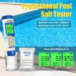 Yewhick 7-in-1 Salt and pH Meter for Pools