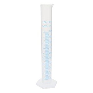 Transparent Plastic Graduated Measuring Cylinder for Labs