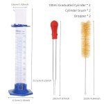 100ml Plastic Graduated Cylinder Set with Hex Base