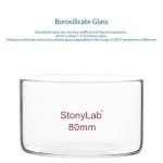 Stonylab Thick-Wall Borosilicate Crystallizing Dish 100 ml