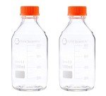 IVYX Scientific Borosilicate Media Storage Bottles - 2 Pack