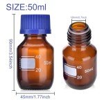 10 Pack 50ml Borosilicate Glass Storage Bottles